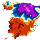 Contraste térmico en España: el norte registra temperaturas muy por debajo de la media, mientras el sur y Canarias superan los valores habituales.