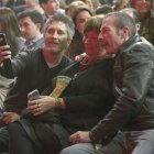 Marlaska y su marido Gorka con Nativel Preciado en un acto.