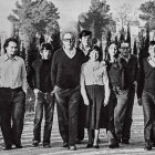El matrimonio Calvo Sotelo y sus ochos hijos.