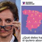 La ministra de Sanidad, Mónica García, y la web que ha impulsado, 'Quiero Abortar'
