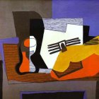 Naturaleza muerta con guitarra, obra de Picasso.