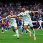 La celebración del gol de Mbappé