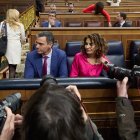 (Foto de ARCHIVO)
(I-D) El presidente del Gobierno, Pedro Sánchez; la vicepresidenta primera y ministra de Hacienda, María Jesús Montero, y Teresa Ribera