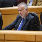 El ministro de Política Territorial y Memoria Democrática, Ángel Víctor Torres, durante una sesión de control al Gobierno en el Senado.