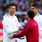 <enter caption here> during the La Liga match between Real Madrid and Barcelona at Estadio Santiago Bernabeu on December 23, 2017 in Madrid, Spain.