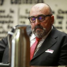 Koldo García, en su comparecencia en la comisión parlamentaria de investigación. ANTONIO HEREDIA