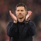 LIVERPOOL, ENGLAND - NOVEMBER 04: Xabi Alonso, Head Coach of Real Madrid, applauds the fans after the team's defeat in the UEFA Champions League 2025/26 League Phase MD4 match between Liverpool FC and Real Madrid C.F. at Anfield on November 04, 2025 in Liverpool, England. (Photo by Carl Recine/Getty Images)