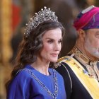 La Reina Letizia en la cena de gala en honor al sultán de Omán.