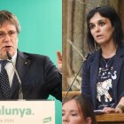 El líder de Junts, Carles Puigdemont, y la diputada de Aliança Catalana, Sílvia Orriols.