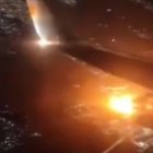 Imagen aérea de la explosión de Ezeiza.