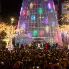 Imagen del encendido de las luces navideñas de Vigo.