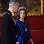 Don Felipe y Doña Letizia, en la cena en honor al Sultán de Omán.