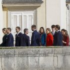 Los Urdangarin Borbón junto a Victoria Federica y la familia griega de la Reina Sofía en El Pardo.