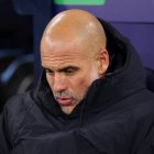 MANCHESTER, ENGLAND - NOVEMBER 25: Pep Guardiola, Manager of Manchester City, looks on during the UEFA Champions League 2025/26 League Phase MD5 match between Manchester City and Bayer 04 Leverkusen at City of Manchester Stadium on November 25, 2025 in Manchester, England. (Photo by Stu Forster/Getty Images)