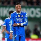 ELCHE, SPAIN - NOVEMBER 23: Kylian Mbappe of Real Madrid reacts during the LaLiga EA Sports match between Elche CF and Real Madrid CF at Estadio Manuel Martinez Valero on November 23, 2025 in Elche, Spain. (Photo by Angel Martinez/Getty Images)
