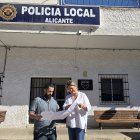 Actual retén de la Policia Local en el barrio Juan XXIII de Alicante.