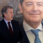 El presidente del PP, Alberto Núñez Feijóo, durante un desayuno informativo