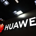 Stand de Huawei en la feria Viva Tech, en París