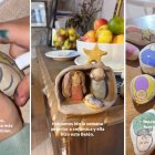 Alana creó belenes en piedras pintadas a mano, que luego vendió en un pequeño puesto frente a la iglesia con solo cuatro años.