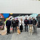 Mural dedicado a los perros bomberos en Monteolivete