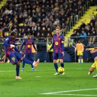VILLARREAL, SPAIN - DECEMBER 21: Lamine Yamal of FC Barcelona scores his team's second goal during the LaLiga EA Sports match between Villarreal CF and FC Barcelona at Estadio de la Ceramica on December 21, 2025 in Villarreal, Spain. (Photo by Alex Caparros/Getty Images)