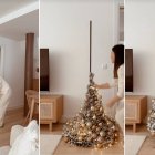 El árbol de Navidad plegable se monta en segundos con un efecto visual impactante, listo para decorar sin esfuerzo