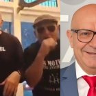 Manuel Cortés, concejal del PSOE en Martos (Jaén) durante el vídeo (izq.) y en una foto del PSOE (der.)