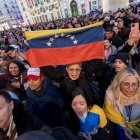Celebración por la captura de Nicolás Maduro en la Puerta del Sol de Madrid