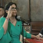 Jura de Delcy Rodríguez como presidenta encargada de Venezuela

REMITIDA / HANDOUT por GOBIERNO DE VENEZUELA
Fotografía remitida a medios de comunicación exclusivamente para ilustrar la noticia a la que hace referencia la imagen, y citando la procedencia de la imagen en la firma
05/1/2026