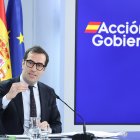El ministro de Economía, Comercio y Empresa, Carlos Cuerpo, ofrece una rueda de prensa tras el primer Consejo de Ministros del año, a 7 de enero de 2026, en Madrid (España). El primer Consejo de Ministros del año ha estado marcado por la política internacional tras la captura por parte de EEUU del presidente de Venezuela, Nicolás Maduro, y las recientes declaraciones del presidente Donald Trump sobre el crudo venezolano y una posible anexión estadounidense de Groenlandia.

Marta Fernández / Europa Press
07 ENERO 2026;CONSEJO DE MINISTROS
07/1/2026