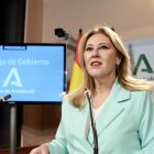La consejera de Economía y Hacienda y portavoz de la Junta de Amdalucía, Carolina España, este lunes.