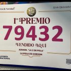Imagen del número premiado en el Sorteo de Navidad de la Lotería, repartido entre los vecinos de Villamanín (León) a través de participaciones de la Comisión de Fiestas.