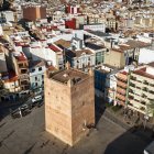 Vista aérea de la Torre medieval de Torrent.
