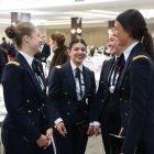 La Princesa con compañeras en la AGA el pasado 19 de diciembre.