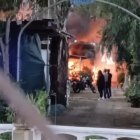 Incendio en un camping de El Perelló