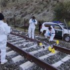 Guardia Civil realizando trabajos de investigación en la zona del siniestro en Adamuz