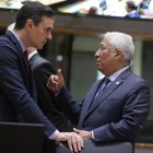 Pedro Sánchez y António Costa, en la reunión del Consejo Europeo en Bruselas
