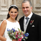 Paulina Sánchez del Río y Javier Ortega Smith durante su boda.