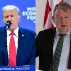El presidente de Estados Unidos, Donald Trump, y el ministro de Asuntos Exteriores danés, Lars Løkke Rasmussen.
