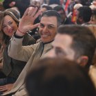 Pedro Sánchez y la candidata del PSOE en Aragón, Pilar Alegría
