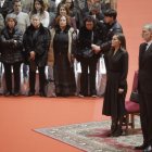 El Rey Felipe VI y la Reina Letizia, durante la misa funeral en memoria de las 45 personas fallecidas en el accidente ferroviario de Adamuz.