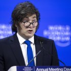 El presidente de Argentina, Javier Milei, en Davos. GIAN EHRENZELLEREFE