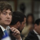 El Presidente de Argentina, Javier Milei en la Cumbre de Mercosur en Foz do Iguaçu, Brasil.