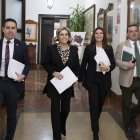 Marta Barrachina junto a los vicepresidentes de la Diputación.