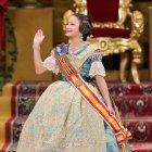 La Fallera Mayor Infantil de Valencia, Marta Mercader, el día de su Exaltación