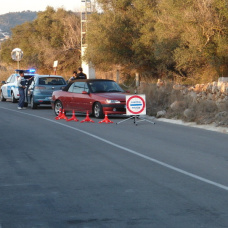 Actuación vial de la policía local de Xabia.