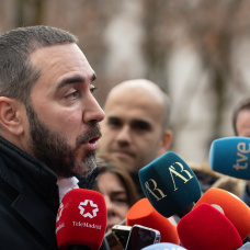 Víctor de Aldama a la salida de la Audiencia Nacional tras declarar por el ‘caso hidrocarburos’.