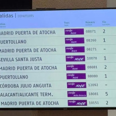Panel de salidas y llegadas de Ciudad Real.

REMITIDA / HANDOUT por ASOCIACIÓN DE USUARIOS
Fotografía remitida a medios de comunicación exclusivamente para ilustrar la noticia a la que hace referencia la imagen, y citando la procedencia de la imagen en la firma
09/2/2026