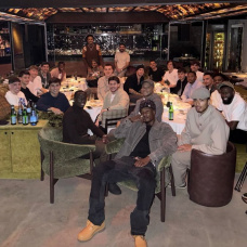 La plantilla al completo se reunió para cenar este martes