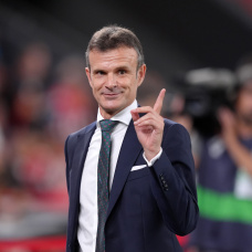BILBAO, SPAIN - AUGUST 31: Jon Uriarte, President of Athletic Club looks on during the LaLiga match between Athletic Club and Atletico de Madrid  at Estadio de San Mames on August 31, 2024 in Bilbao, Spain. (Photo by Juan Manuel Serrano Arce/Getty Images)